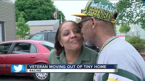 From homeless to happy: Army veteran moves out of "tiny home" village in Racine