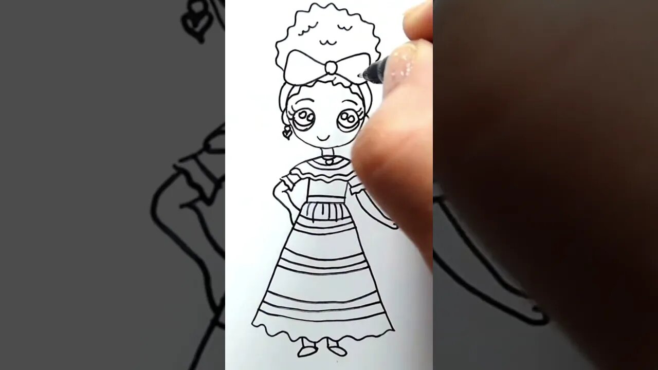 How to draw and paint Dolores from Disney Encanto
