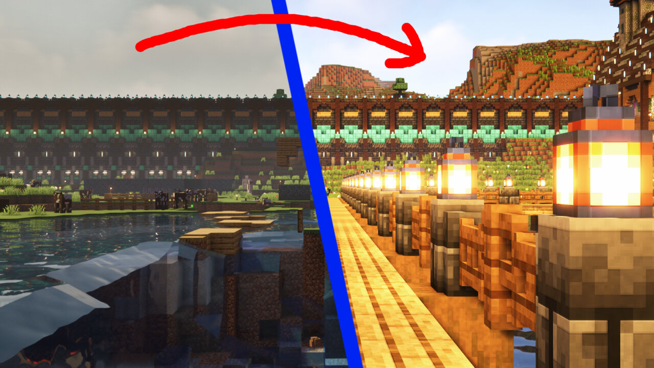 Terraforming the crater and building the docks