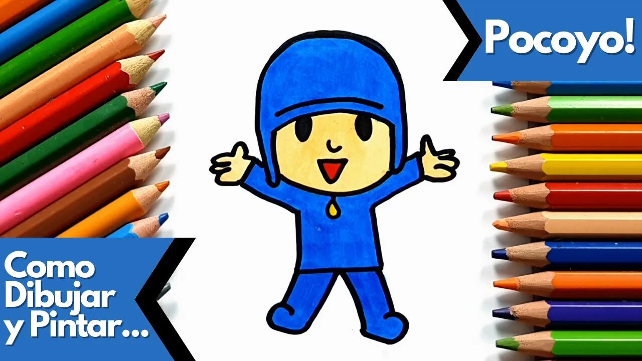 How to draw and paint Pocoyo