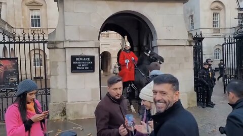Horse doesn't like the noise #horseguardsparade