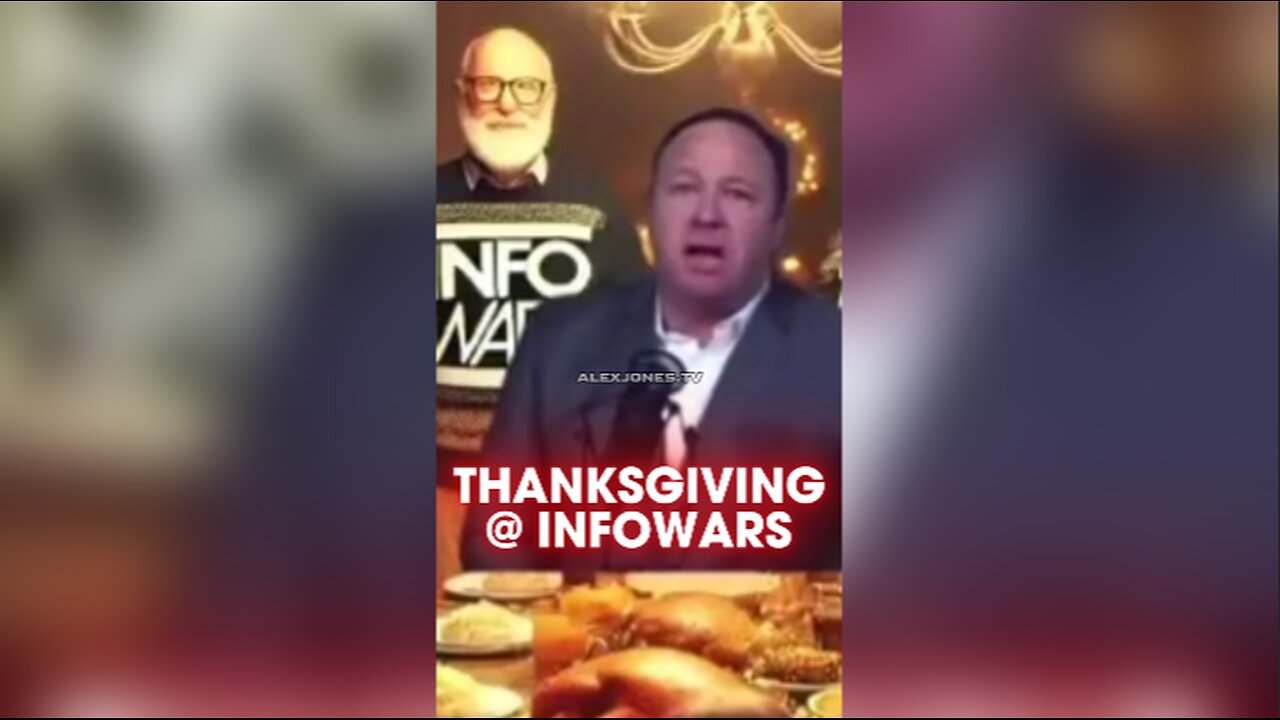 Alex Jones Arrives at Thanksgiving Dinner