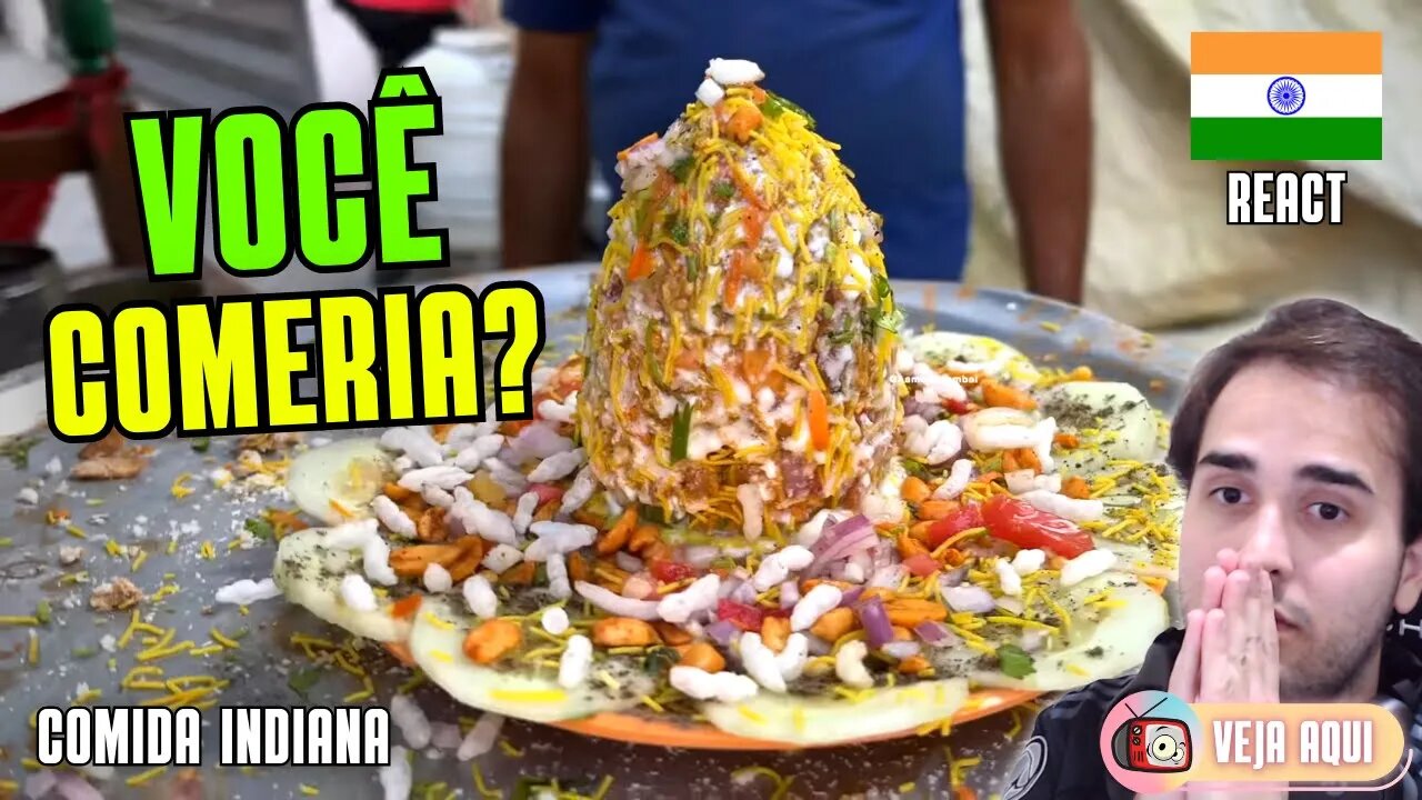 Uma das COMIDAS MAIS ESTRANHAS QUE JÁ VI! Reagindo a COMIDAS DE RUA INDIANAS | Veja Aqui Reacts