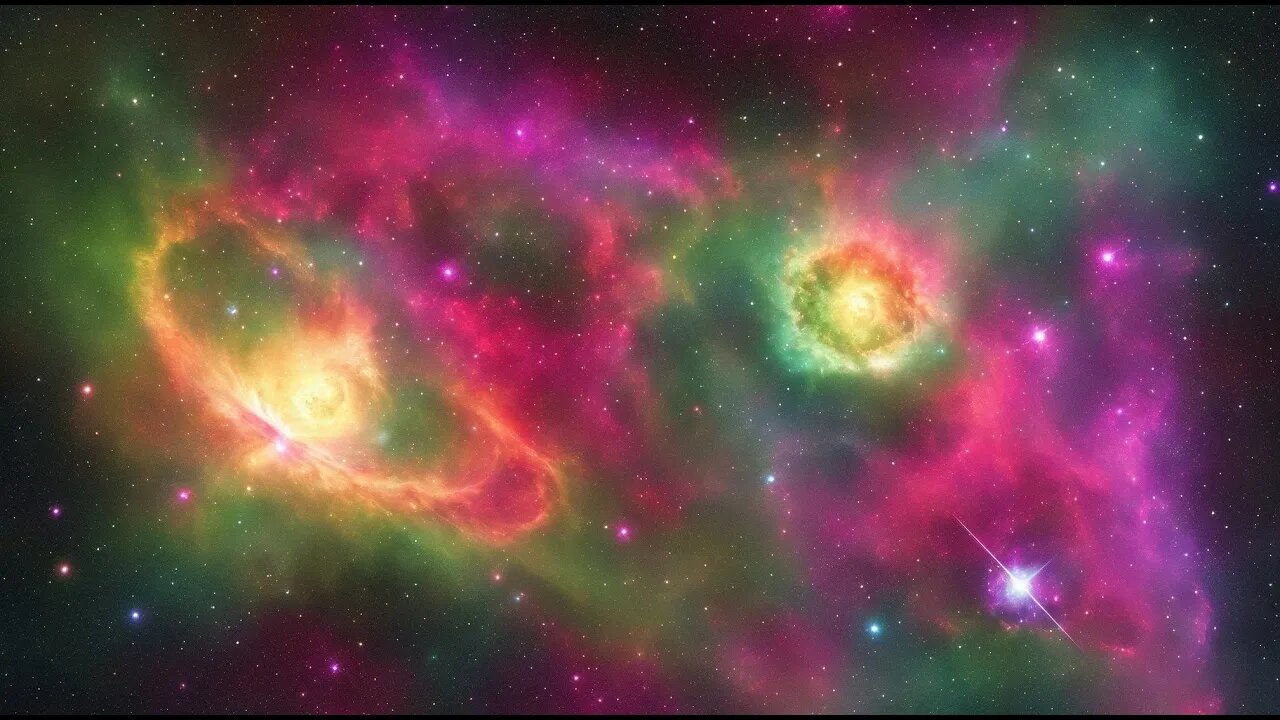 Flying thru Nebulas & Deep Space | Relaxing, Peaceful Music