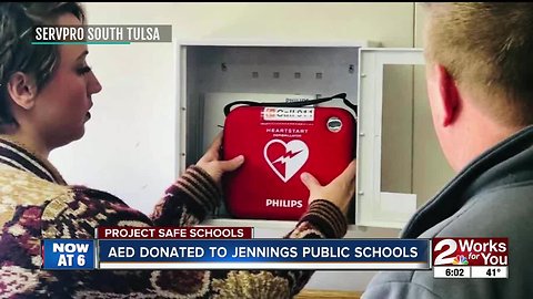 AED donated to Jennings Public Schools