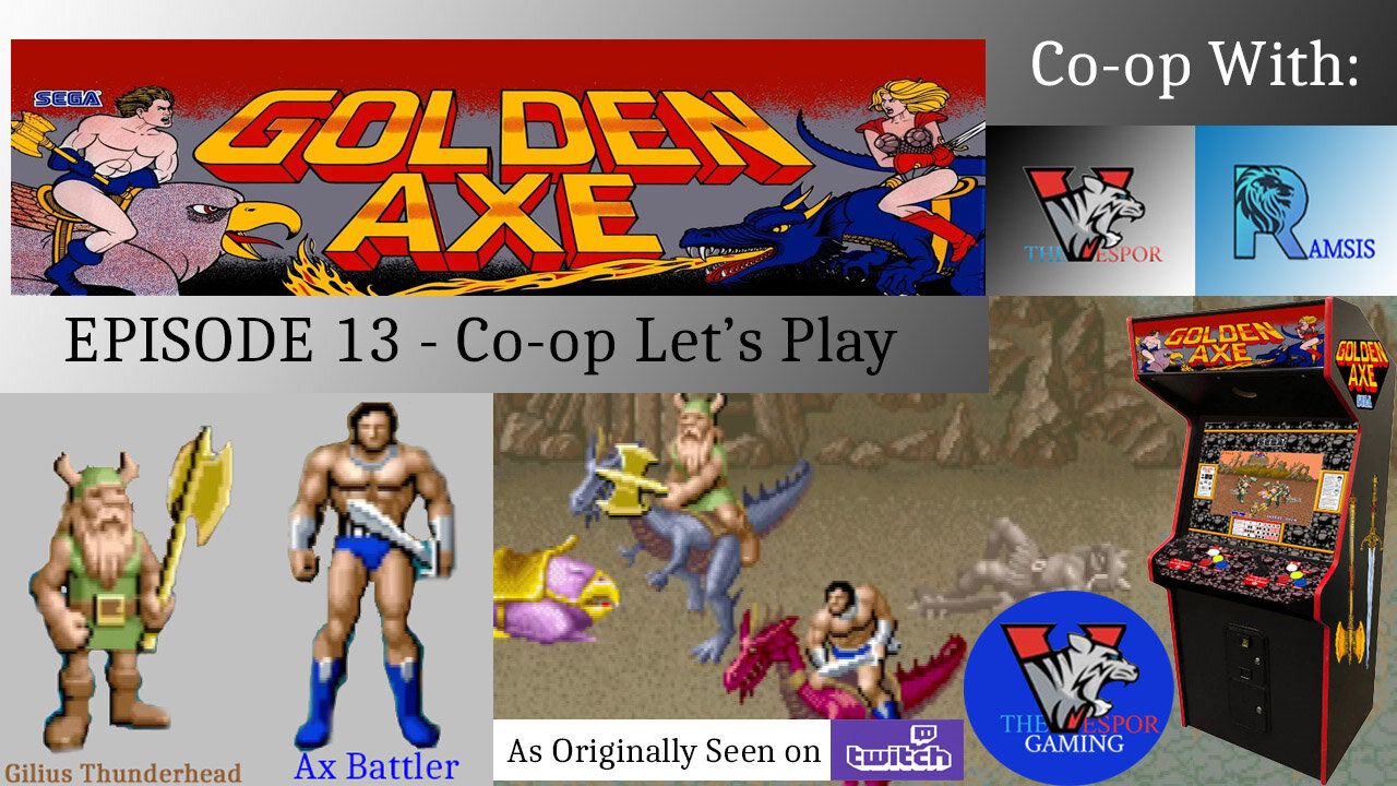 Retro Arcade Gameplay| Golden Axe | Arcade Playthrough | Let's Play | Co-Op | Dwarf and Barbarian