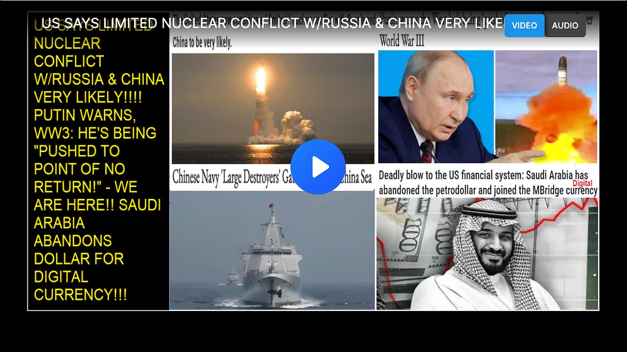 US SAYS LIMITED NUCLEAR CONFLICT W/RUSSIA & CHINA VERY LIKELY!!!