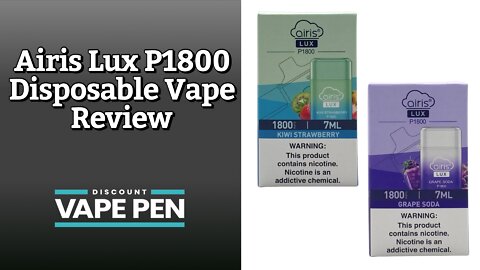 Airis Lux P1800 Disposable Vape Review