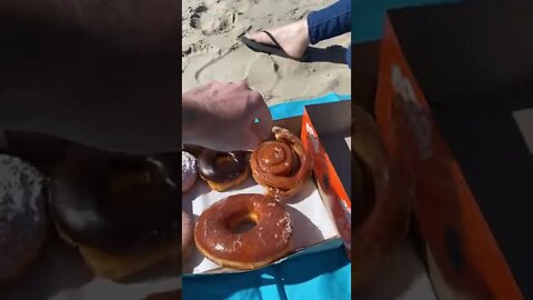 Doughnuts at the beach