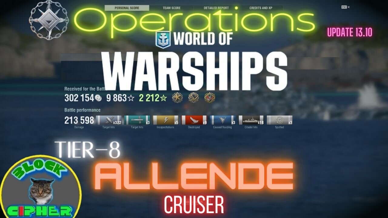 LATAM Cruiser T-8 ALLENDE / Operations | World of Warships