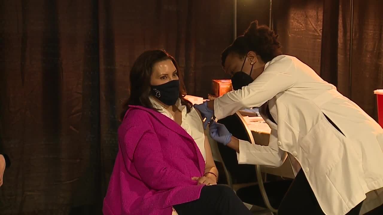 Gov. Gretchen Whitmer gets COVID-19 vaccine