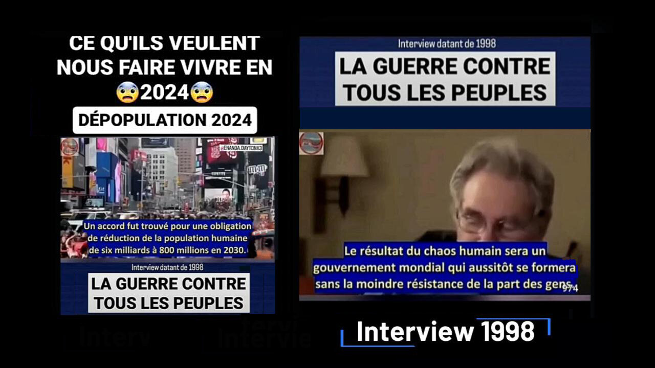 INTERVIEW 1998 sur l'Agenda 2021-2030 (Dépopulation et guerre contre les peuples) Voir descriptif