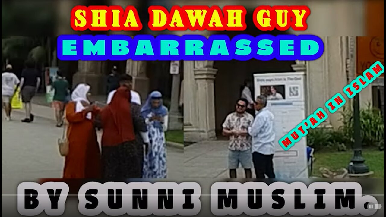 Shia Dawah guy embarrassed by Sunni Muslims /balboa park