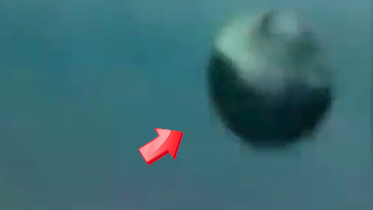 A disc-shaped UFO falls from the sky and explodes [Space]