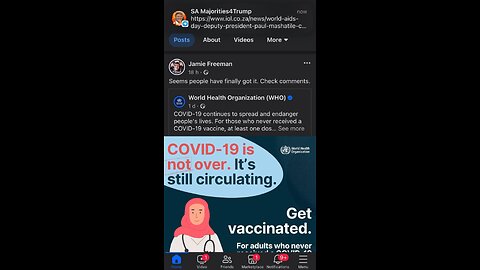 Jamie Freeman channel : WHO channel : comments etc