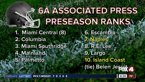 Naples High ranked #7 in state preseason football poll