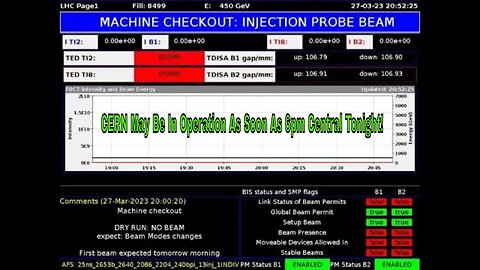 CERN Will Be Up And Running After Upgrades By As Soon As 6pm Central Today March 27th 2023!