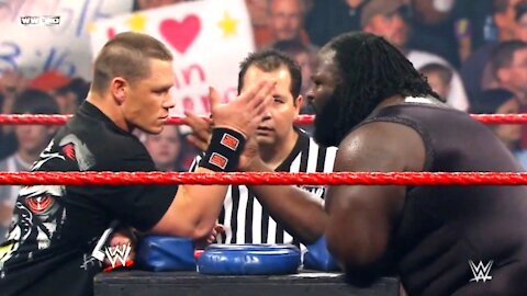 John Cena vs. Mark Henry - Arm Wrestling Contest : Raw , Feb. 4 , 2008