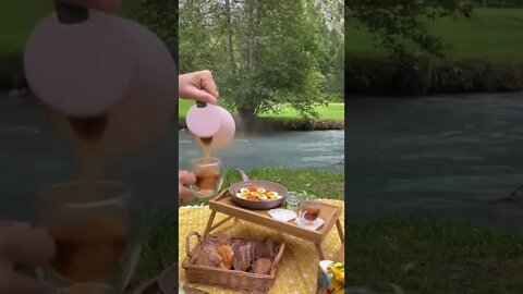 Yummy 😋 breakfast 🥐 outdoor in amazing spring 😻#ytshorts #shorts #Food #Streetfood #UpFoodReview