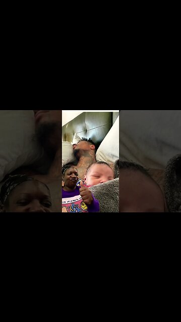 Chrisean Rock posted Baby Chrisean Jr sleeping on daddy Blueface Chest. #blackyoutube #short