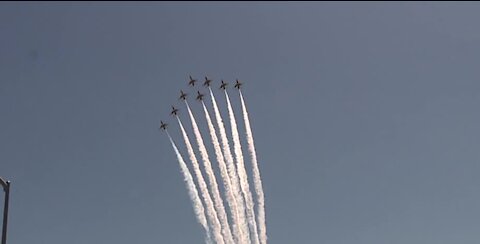 Thunderbirds fly over Las Vegas