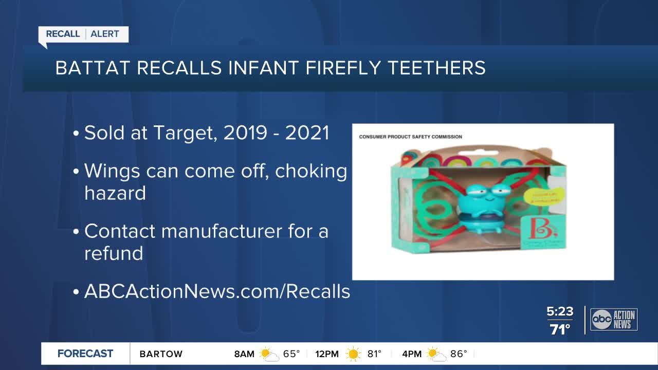 Infant teether sold at Target recalled due to choking hazard