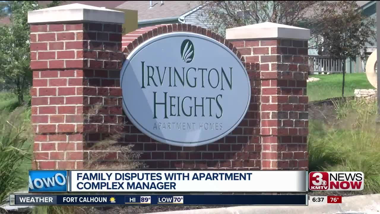 Family disputes with apartment complex manager