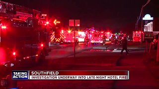 Investigation underway into Southfield hotel fire