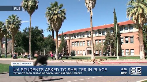 UA students asked to shelter in place