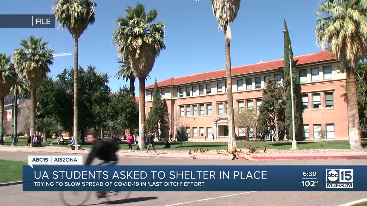 UA students asked to shelter in place