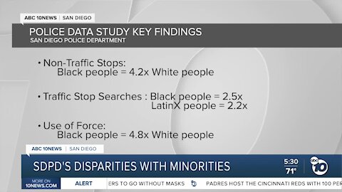 Study: SDPD large disparities in interactions with minorities vs. white residents