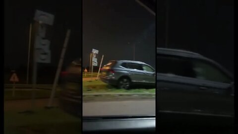 CAR CRASHED INTO LAMPPOST