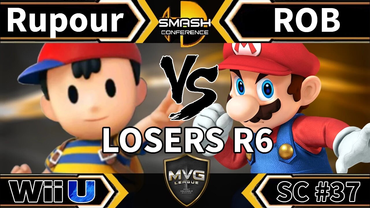 Rupour (Ness) vs. ROB (Mario) - SSB4 Losers R6 - Smash Conference 37