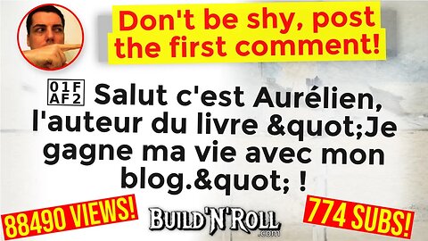 🫲 Salut c'est Aurélien, l'auteur du livre "Je gagne ma vie avec mon blog." !