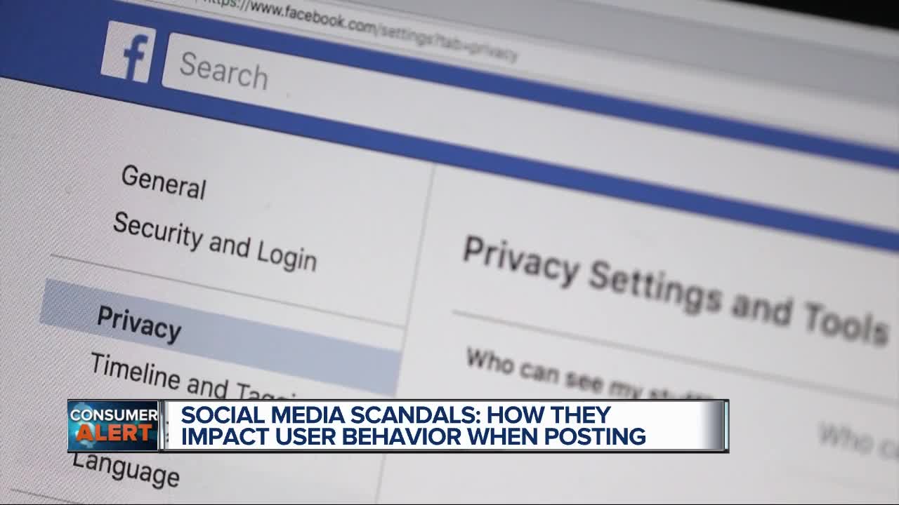 Social media scandals affect users posts