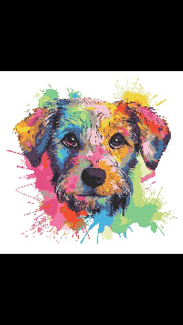 RAINBOW DOG Cross Stitch Pattern by Welovit | welovit.net | #welovit