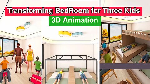 Transforming A Single And Small BedRoom Into Perfect for Three Kids