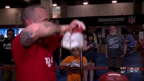 Making Super Bowl footballs