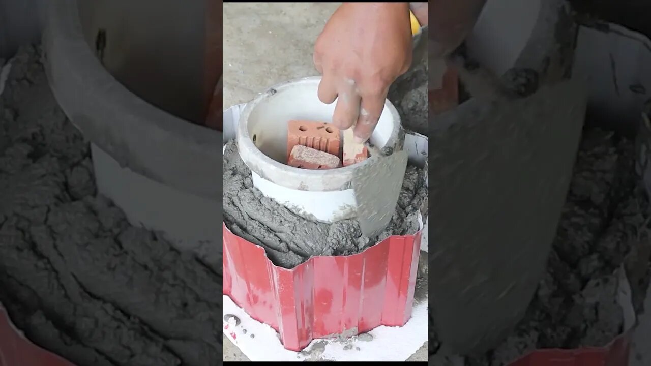 Wow A Unique Cement Stove Make From Zinc Sheet | Smart Idea For Everyone | #Shorts