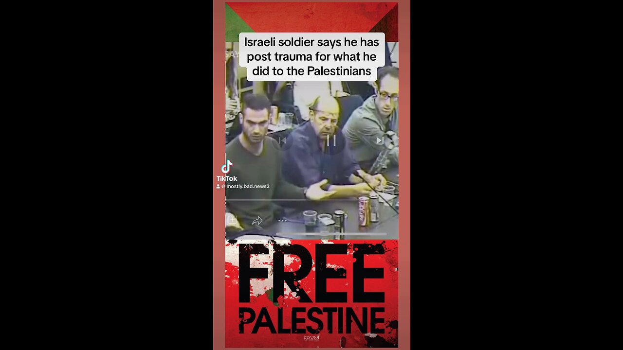 Israeli soldier regret killing Palestinians