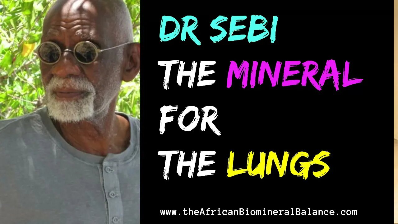 DR SEBI - THE MINERAL FOR THE LUNGS #SULPHUR