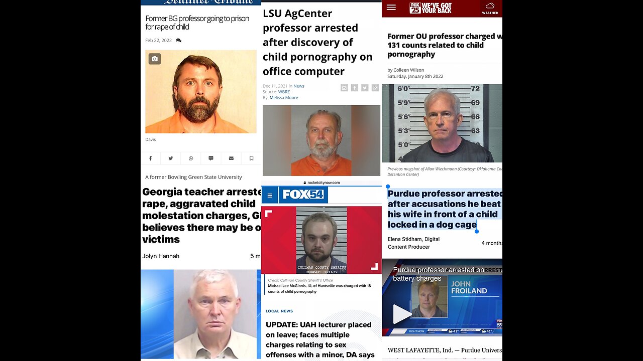 THE PEDOPHILE PROFESSORS CULT!