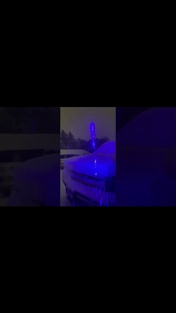 5 watt laser in a snow storm