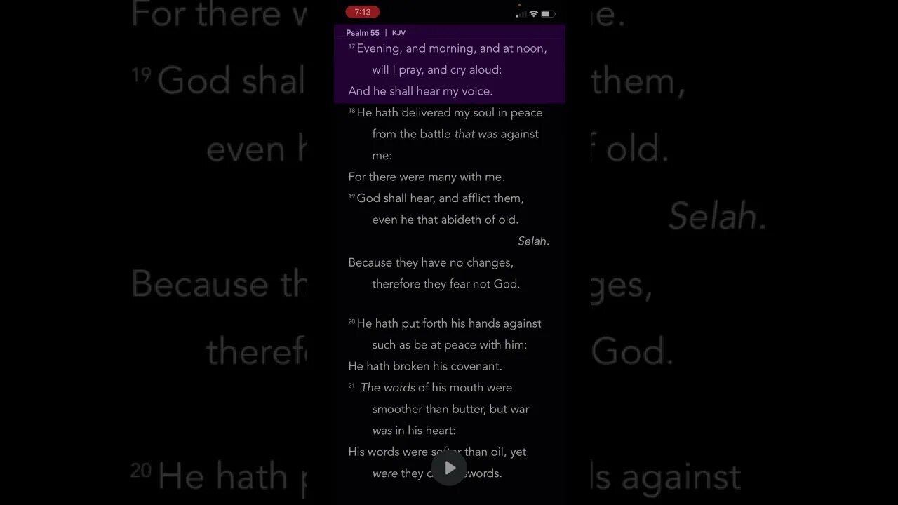 Morning Prayer 123: Psalm 55:17