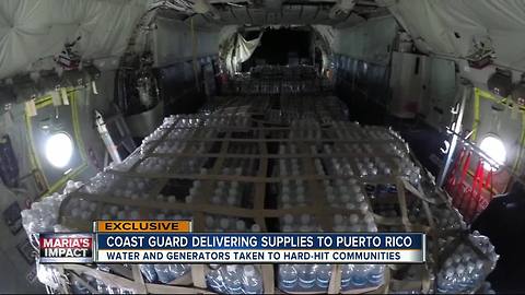 Coast Guard delivering supplies to Puerto Rico