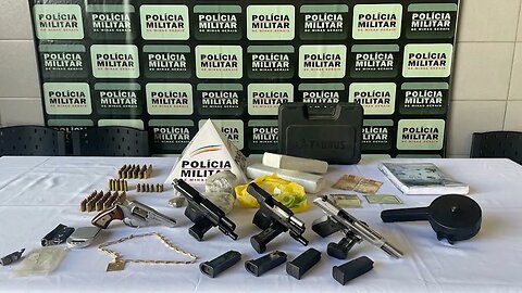 Antônio Dias: Dupla presa por Tráfico de Drogas e Porte Ilegal de Arma de Fogo de uso proibido.