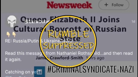 MARCH MADNESS- PUTIN CUTTING OFF THE NAZI #CRIMINALSYNDICATE CASHFLOW?