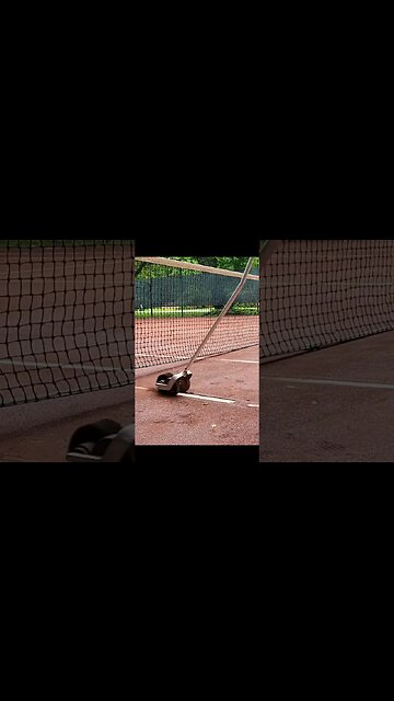 clay court line brush wheel hack #shortvideo #tennis #rolandgarros
