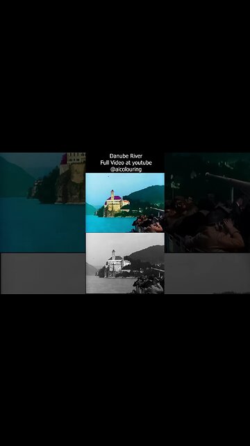 1900 Austria Danube River Colorized by AI Technology