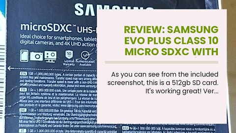 Review: Samsung EVO Plus Class 10 Micro SDXC with Adapter, 512GB (MB-MC512GA)